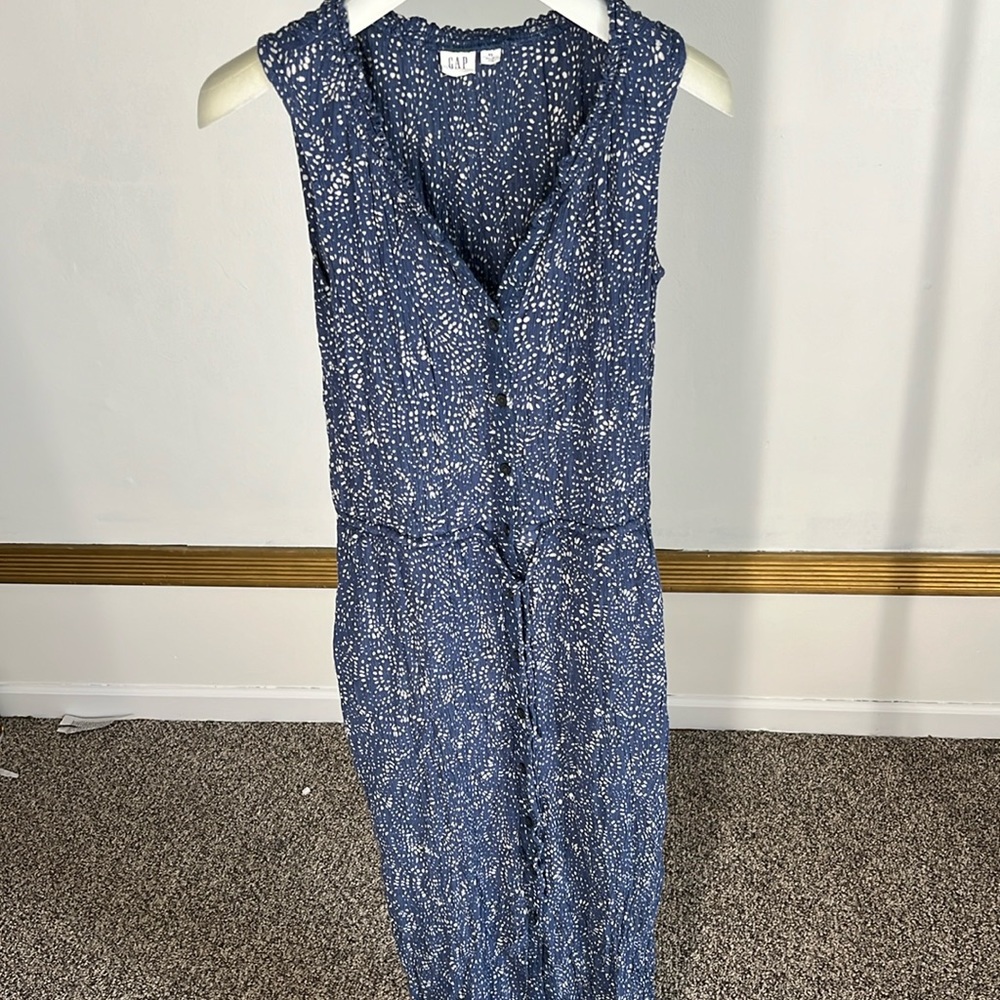 Blue/white maxi summer dress